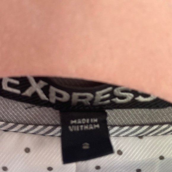 Express Notch Collar One Button Blazer - Light Grey - 2 - Picture 2 of 13